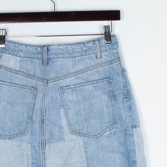 3 for $25 Forever 21 Patchwork Denim Mini Skirt Size 25 - Picture 5 of 7